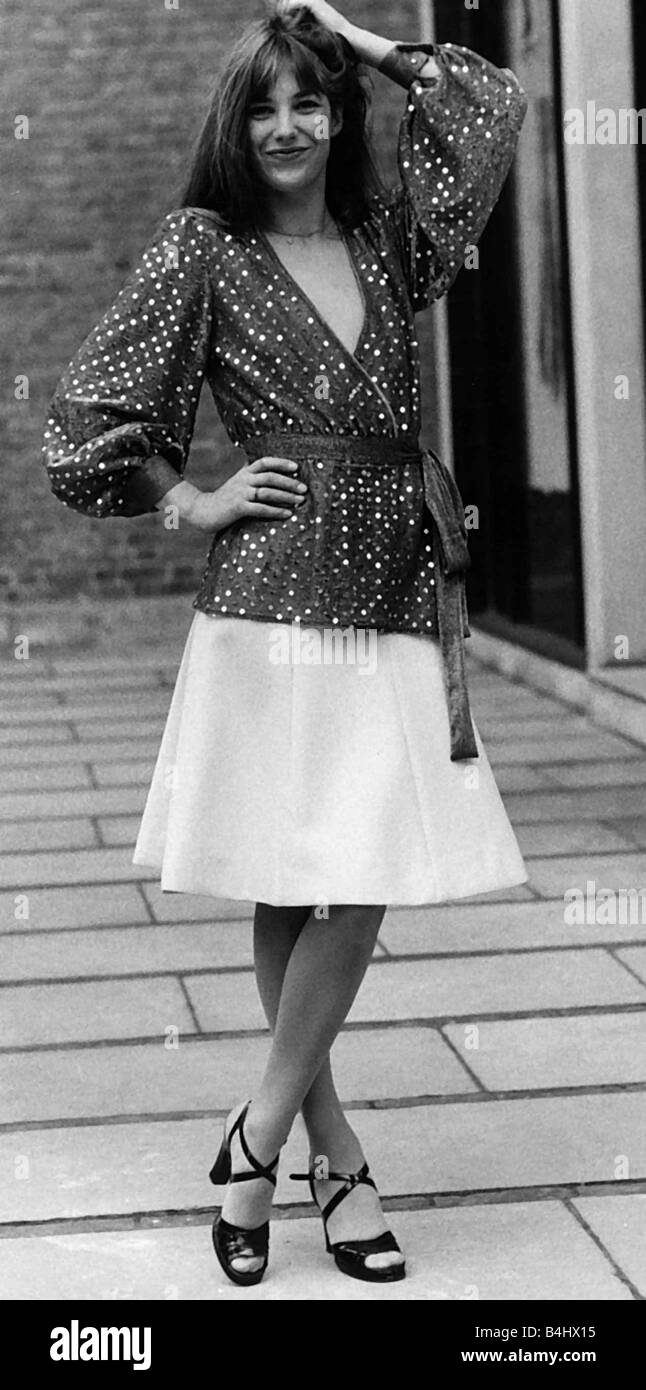 Jane Birkin English actress pop singer 1973 Stock Photo