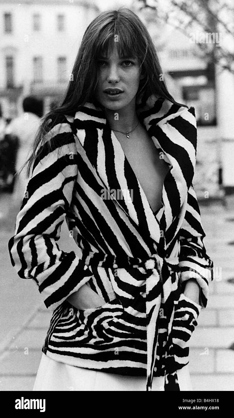 Jane Birkin English actress pop singer 1973 Stock Photo