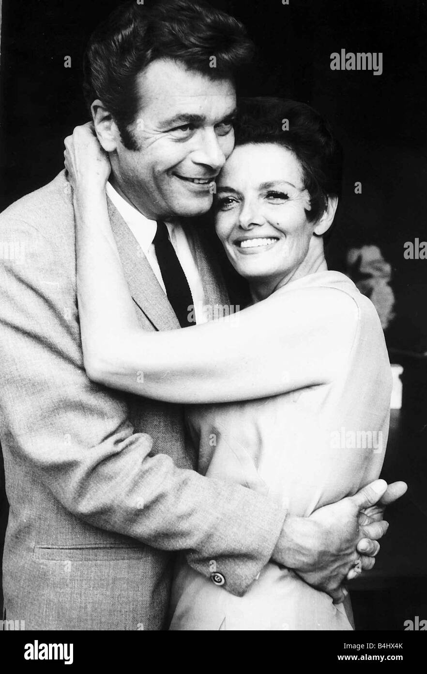 Jane Russell actress with new husband Robert 1968 Stock Photo