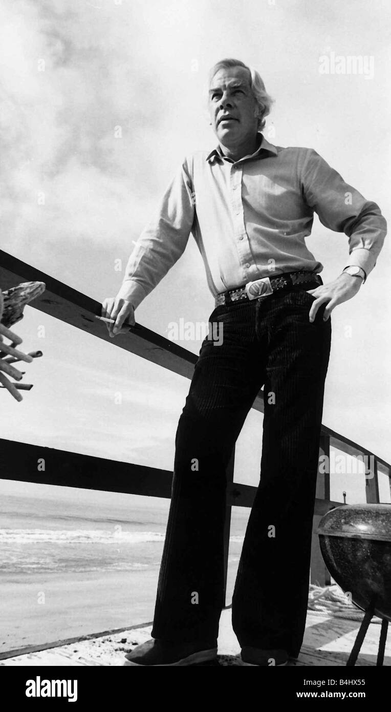 Lee Marvin American actor at Malibu beach 1970 Stock Photo