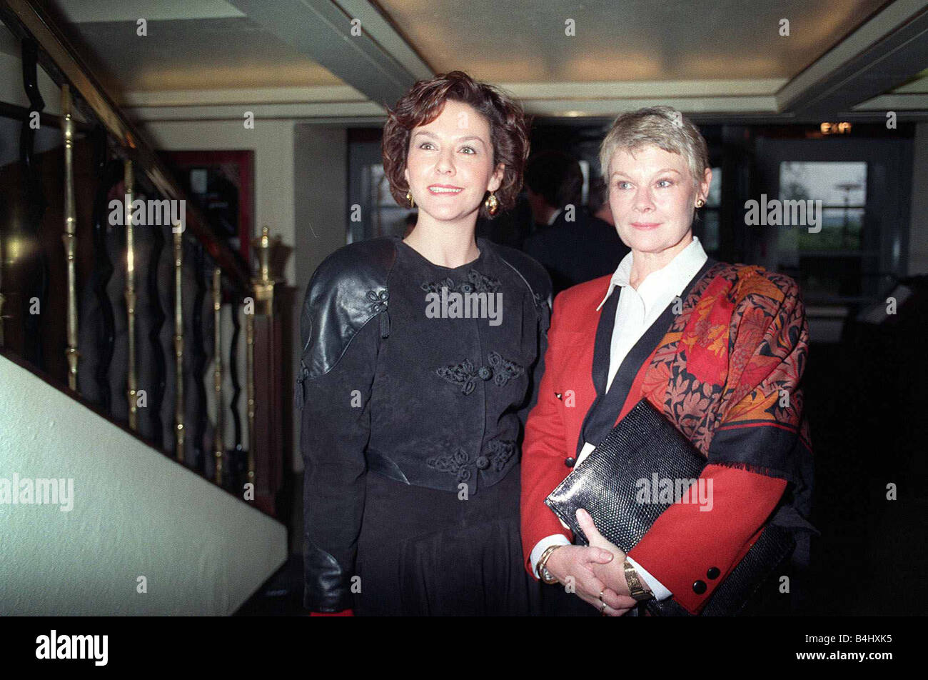 Judi Dench in December 1989 pictured with Amanda Burton Stock Photo