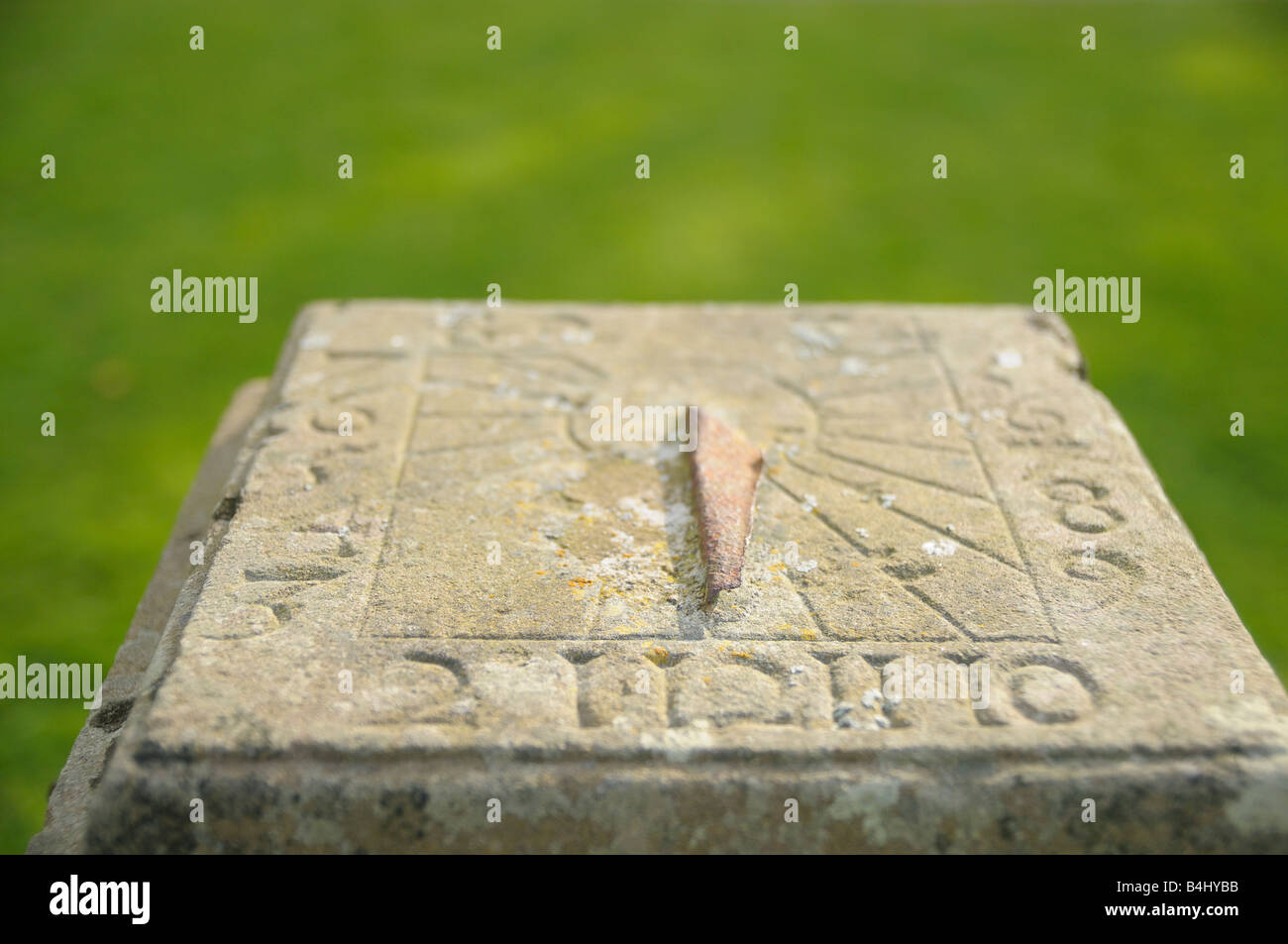 Sun dial in the grounds of haddo house Stock Photo