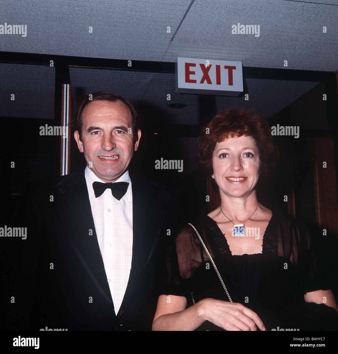Leonard Rossiter comic actor attends opening of the NEW LYRIC Theatre with his wife Gillian