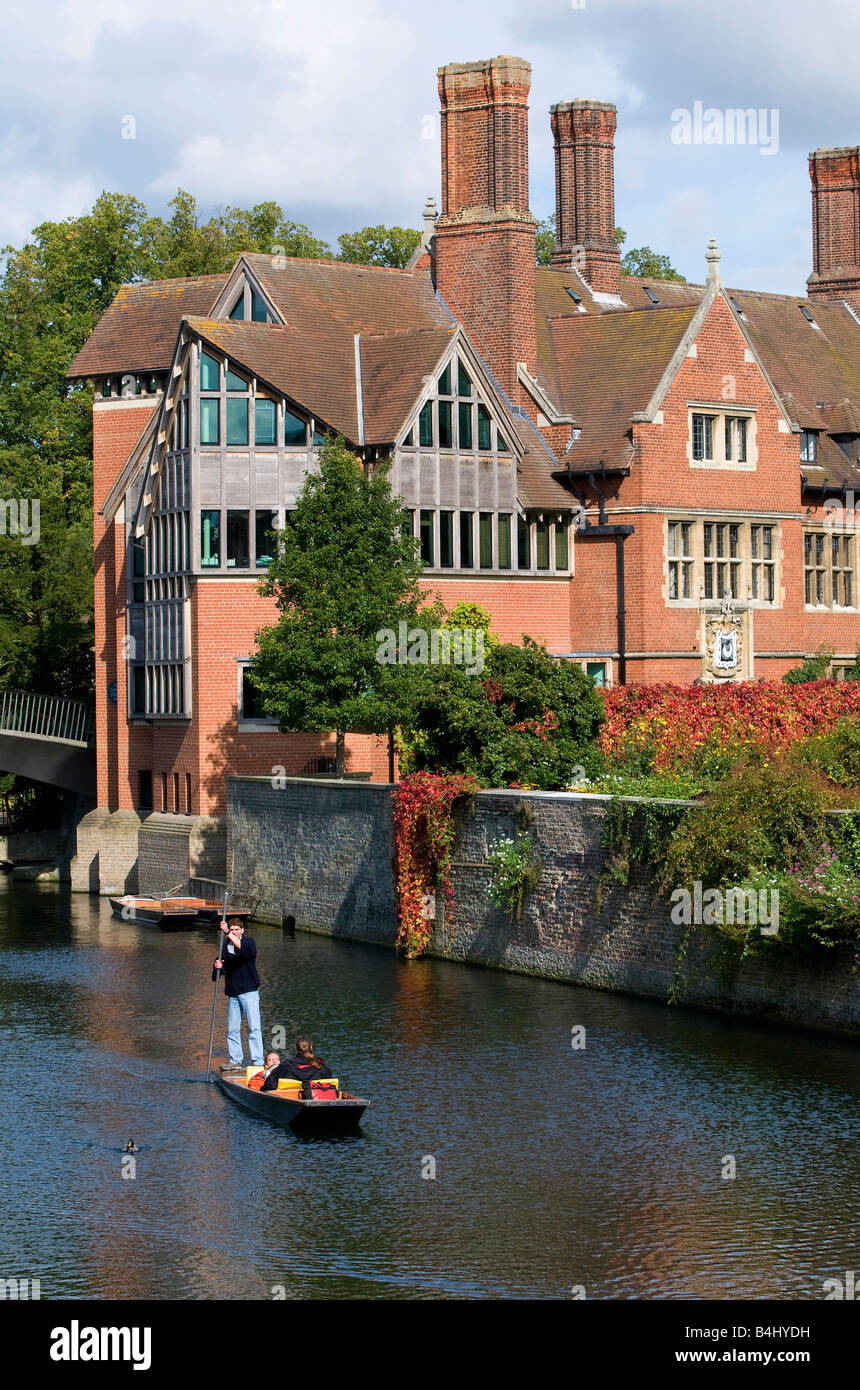 jerwood library on the river cam, cambridge, england Stock Photo
