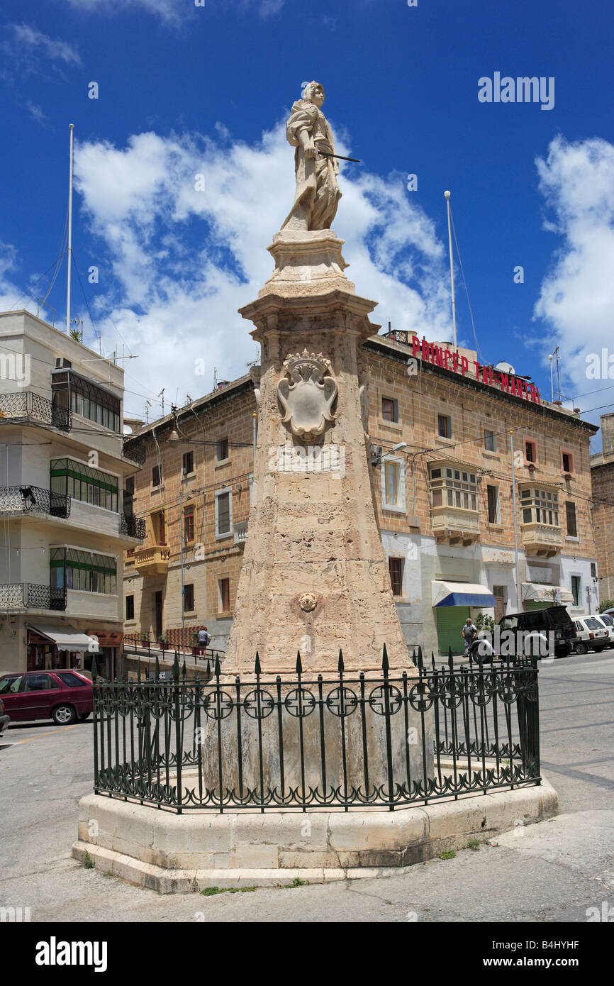 Victory Monument, Victory Square, Vittoriosa, Malta Stock Photo