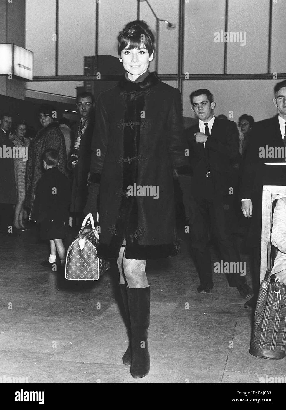 Audrey Hepburn actress at Heathrow airport MSi Stock Photo - Alamy