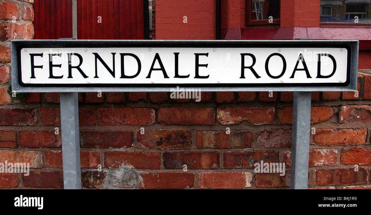 Sign at Ferndale Road Crosby Liverpool L22 ex home of Cheri Blair Stock