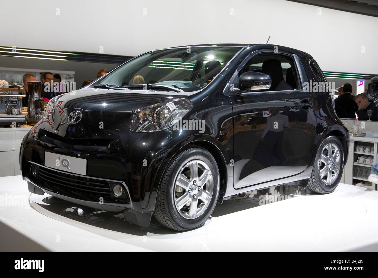 Toyota IQ. On show at a Motor Show 2008. The Mondial de l'Automobile. Stock Photo