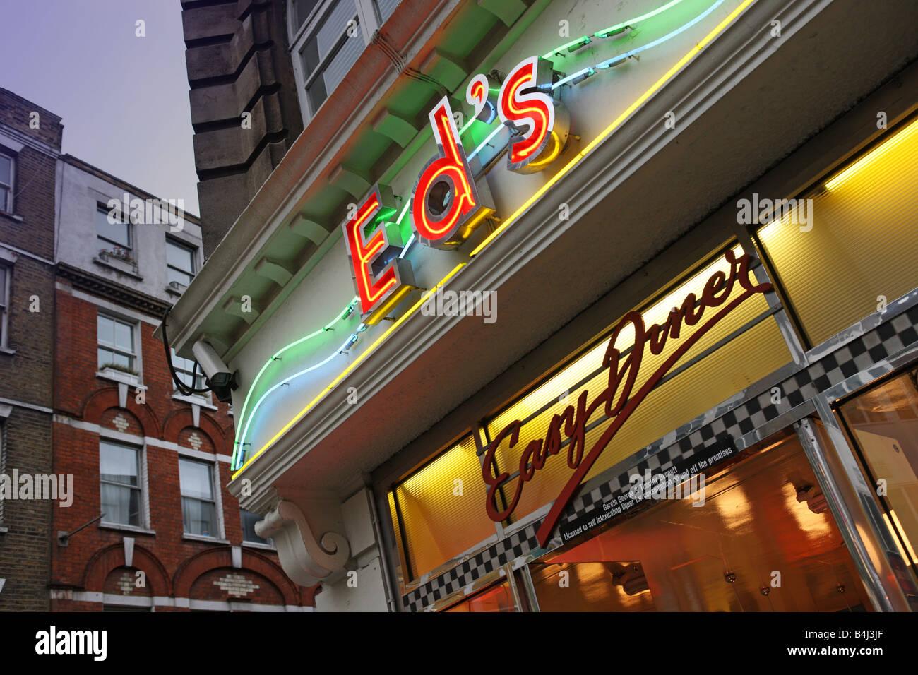 Abstract Detail shot of Ed's Diner Stock Photo