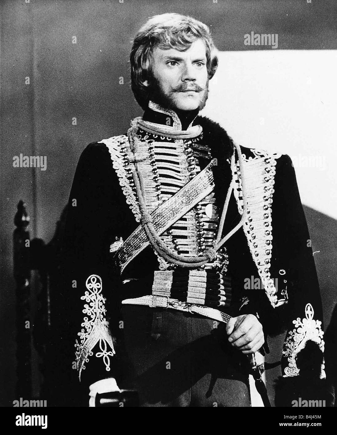Malcolm McDowell Actor stars in the film Royal Flash who plays a cad dbase msi Stock Photo