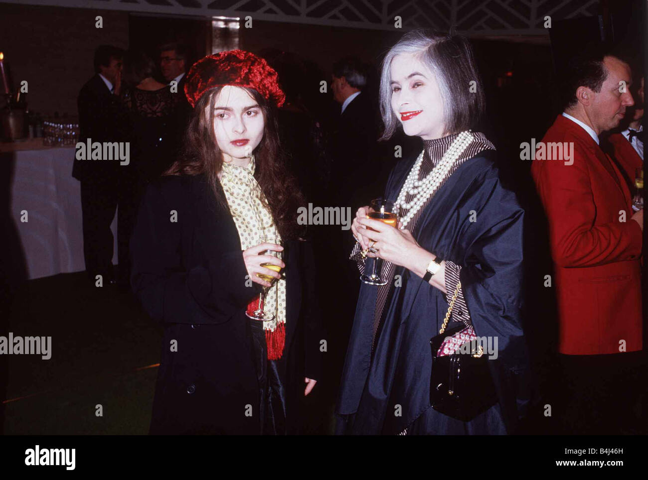 Helena Bonham Carter actress and mother Elena at Evening Standard Film Awards January 1987 Dbase MSI Stock Photo