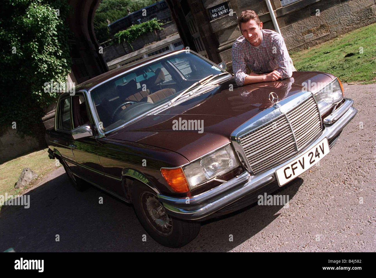 CONRAD KING WITH HIS MERCEDES CAR September 1997 Stock Photo Alamy