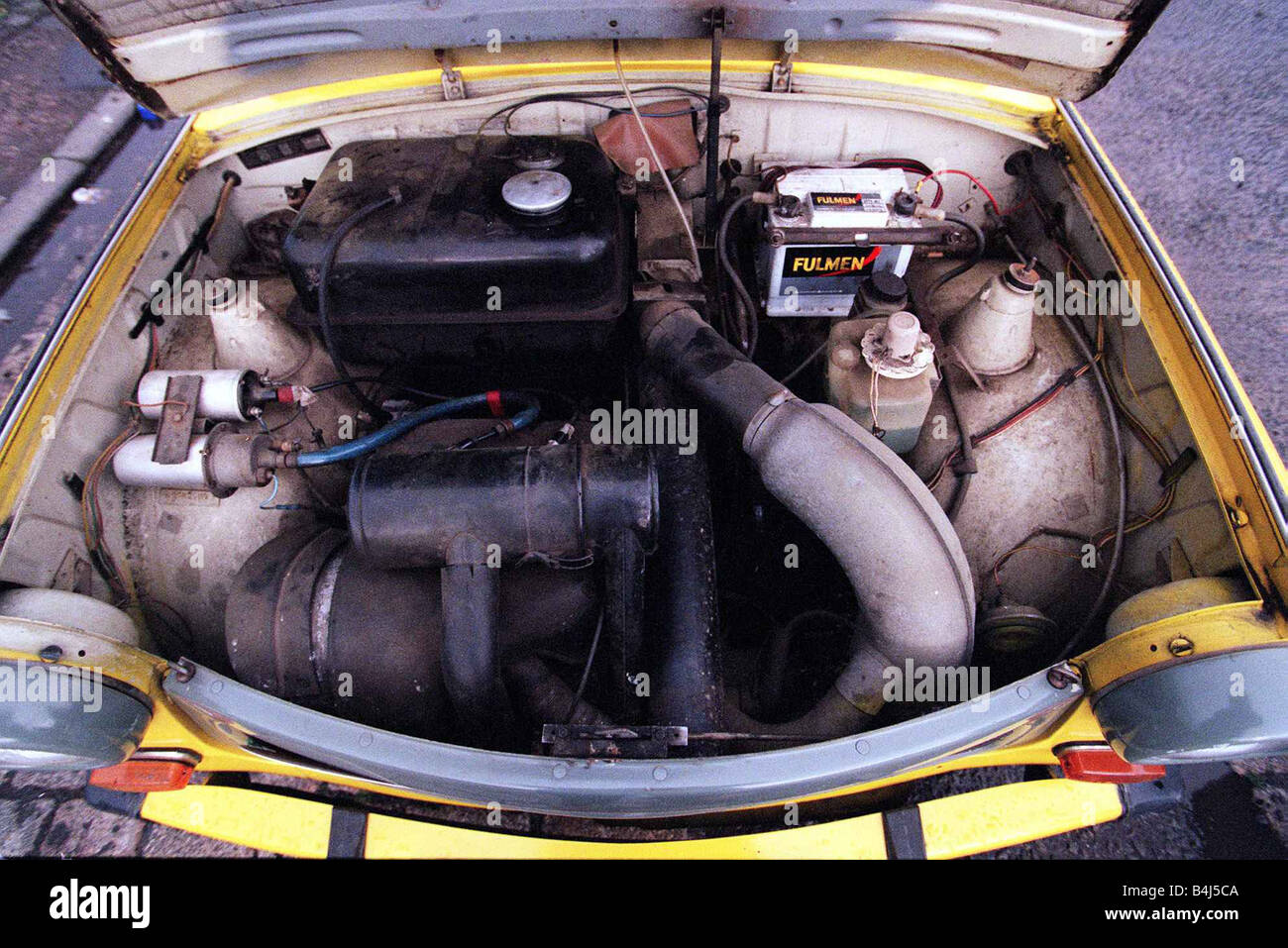 Trabant motor car East German December 1997 Road Record engine Stock Photo