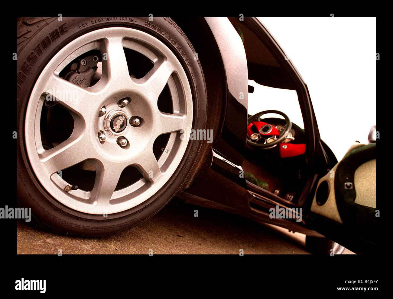 TVR Cerbera car February 1998 close up of wheel Stock Photo