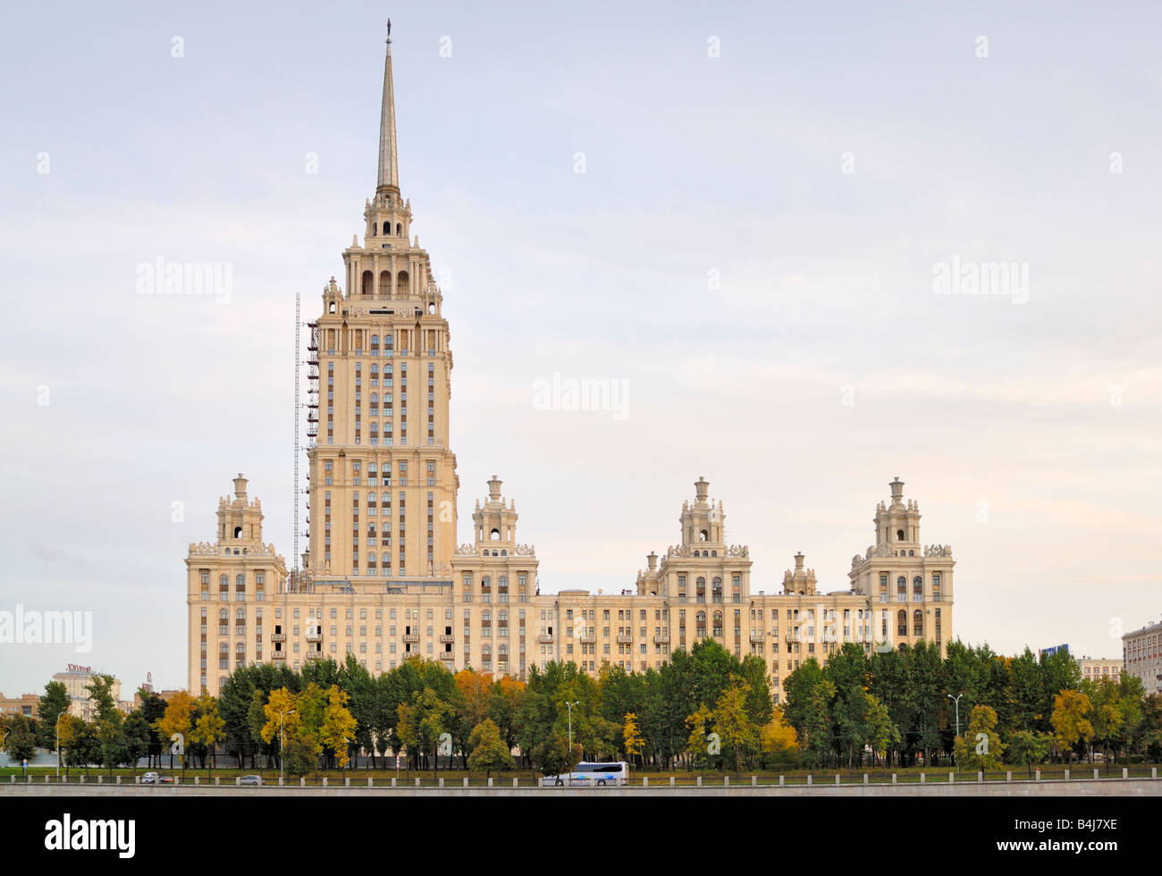 Empire style Hotel Ukraina in Moscow Stock Photo