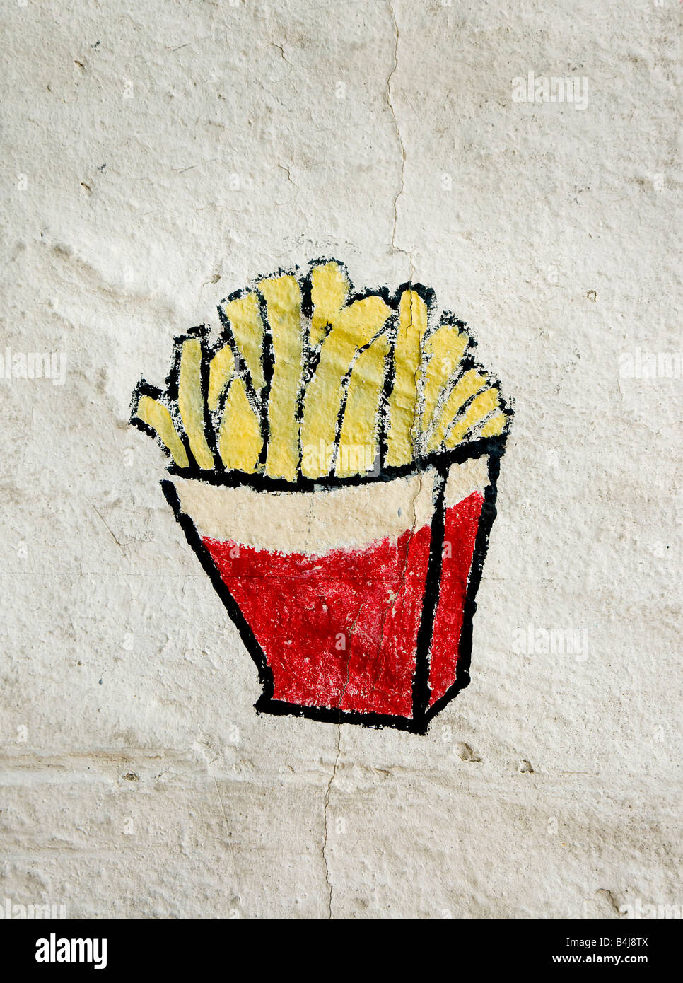 French Fries Small Brown Paper Bag Stock Photo 70507747