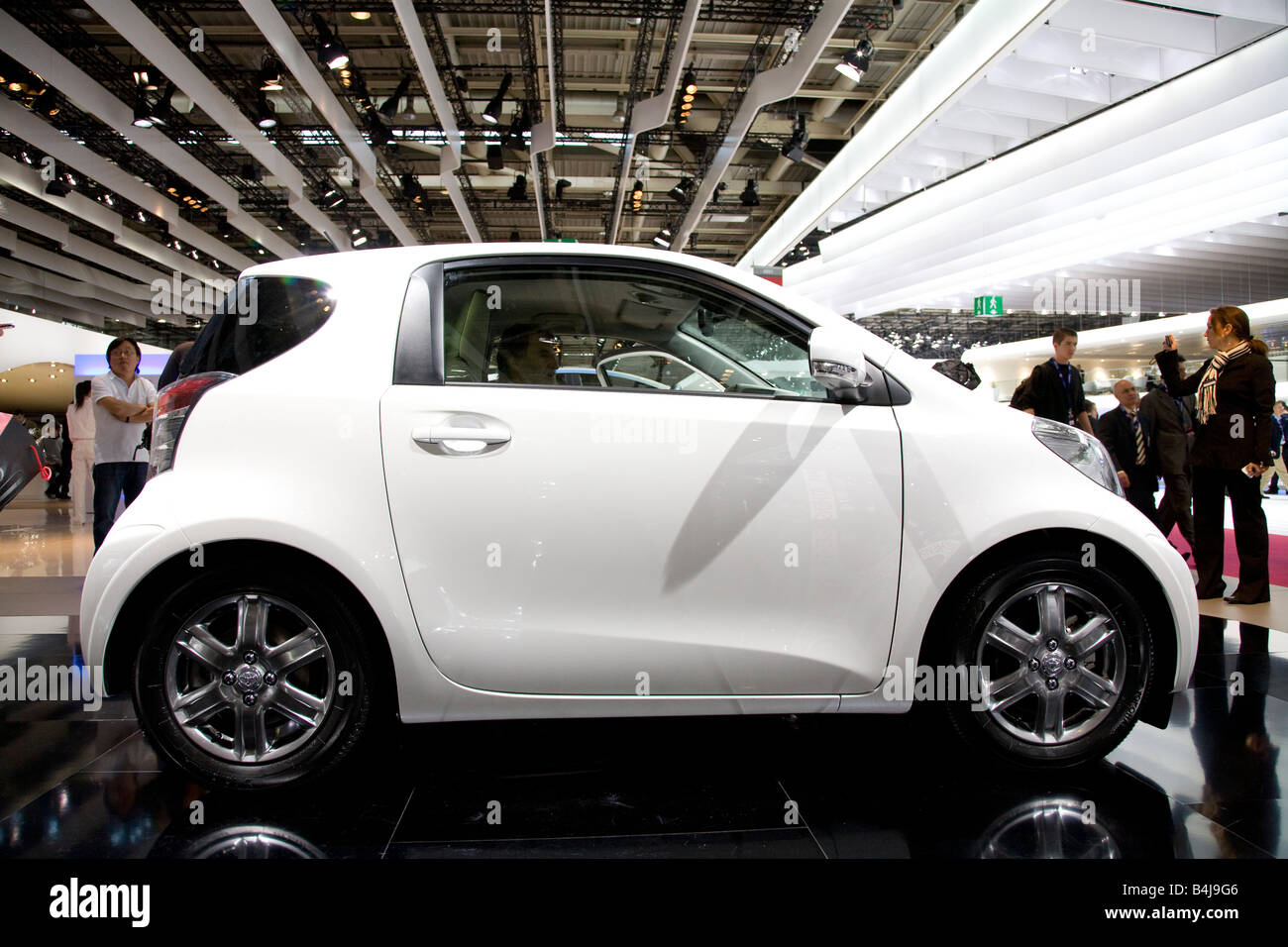 Toyota IQ. On show at a Motor Show 2008. The Mondial de l'Automobile. Stock Photo