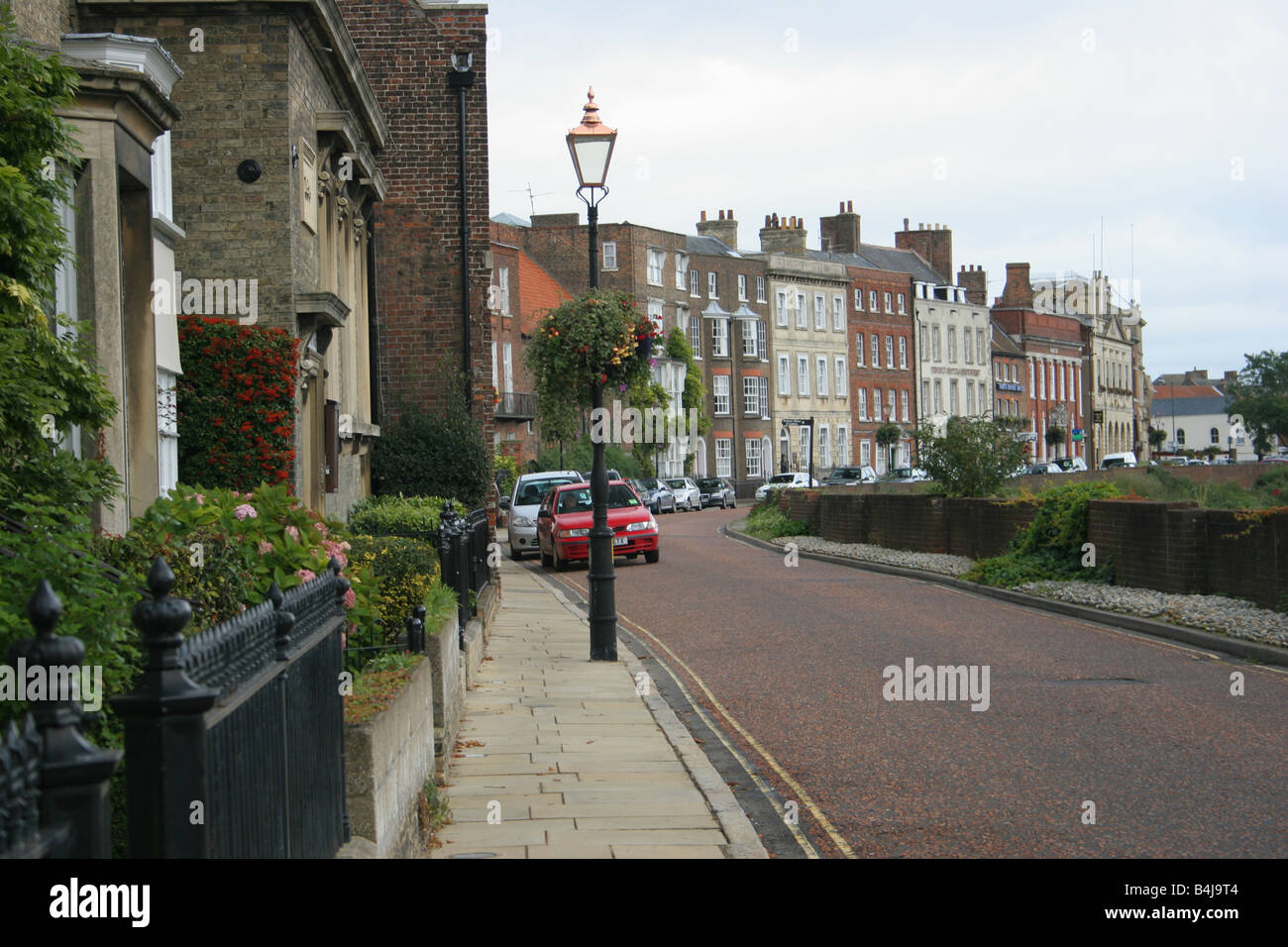 North Brink, on the banks of the River Nene in Wisbech, Cambridgeshire Stock Photo