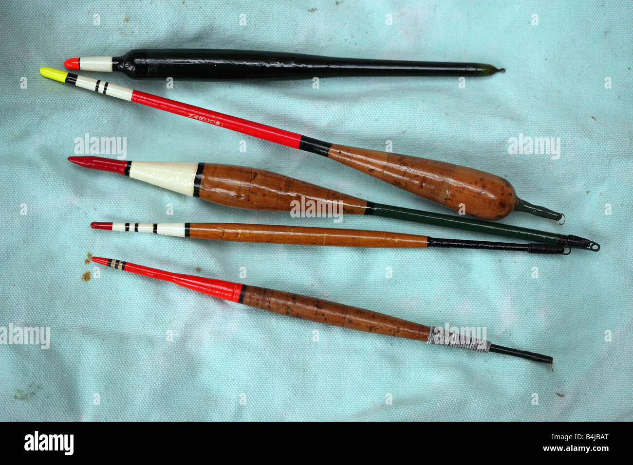 Traditional cork and balsa fishing floats Stock Photo Alamy
