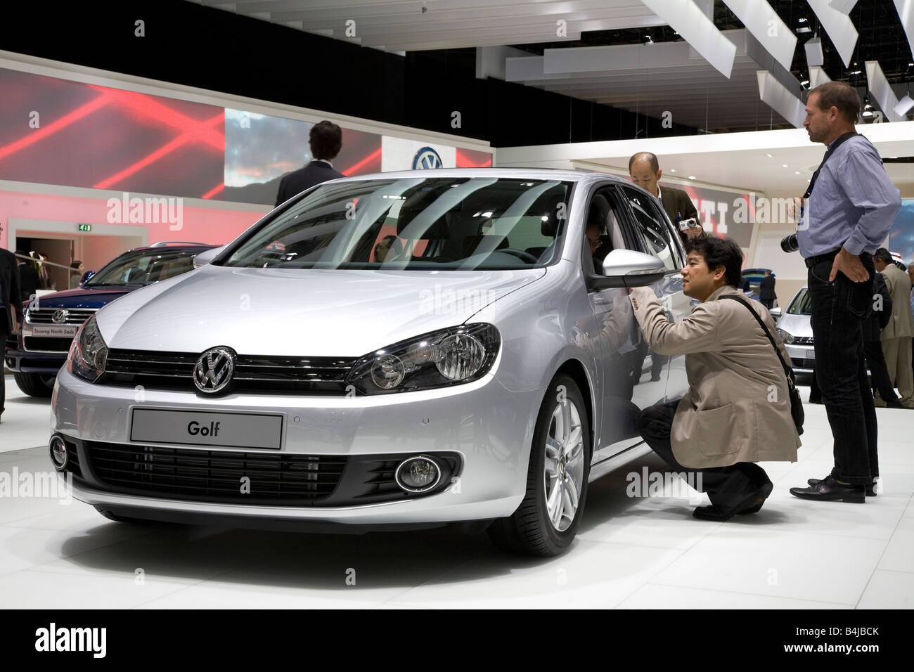 VW Golf Rabbit. On show at the a Motor Show 2008. The Mondial de l'Automobile. Stock Photo