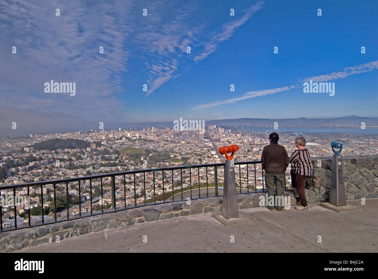 Twin Peaks Scenic Overlook of downtown San Francisco, California