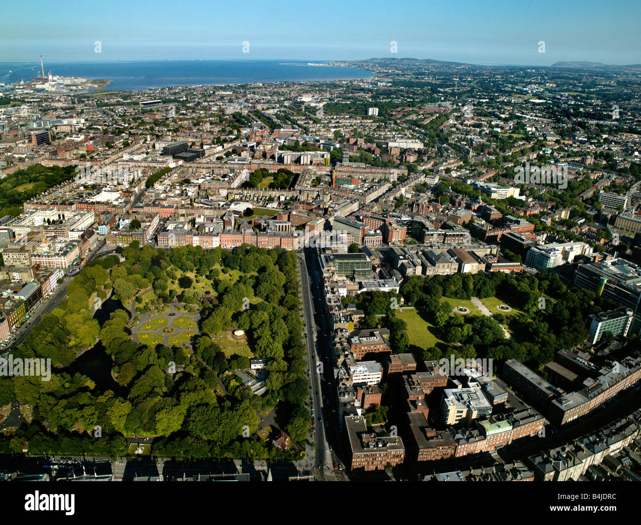 Dublin city aerial view, Ireland Stock Photo Alamy