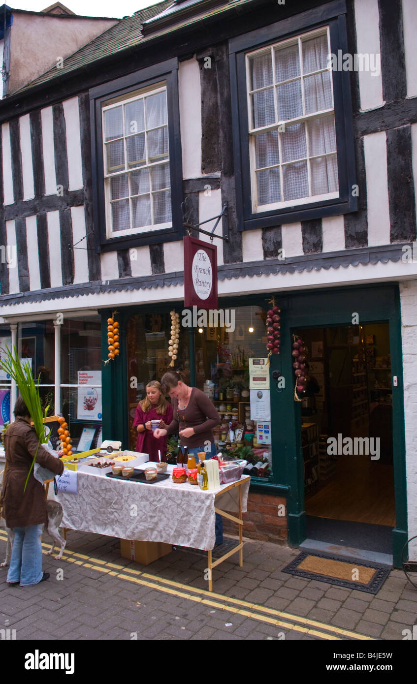 Street Stall Outside The French Pantry During Ludlow Food Festival