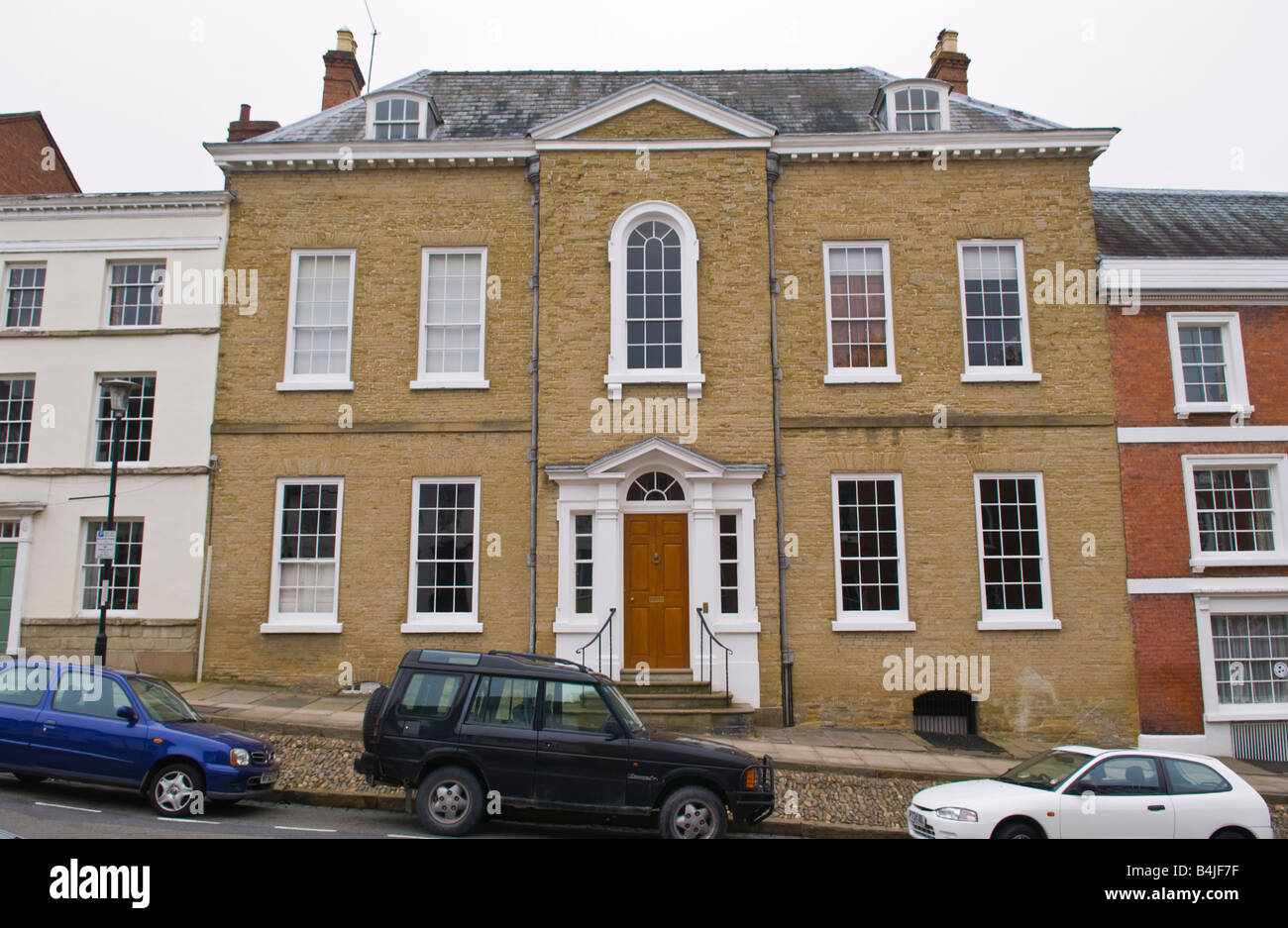 Large townhouse typical of Ludlow Shropshire England UK Stock