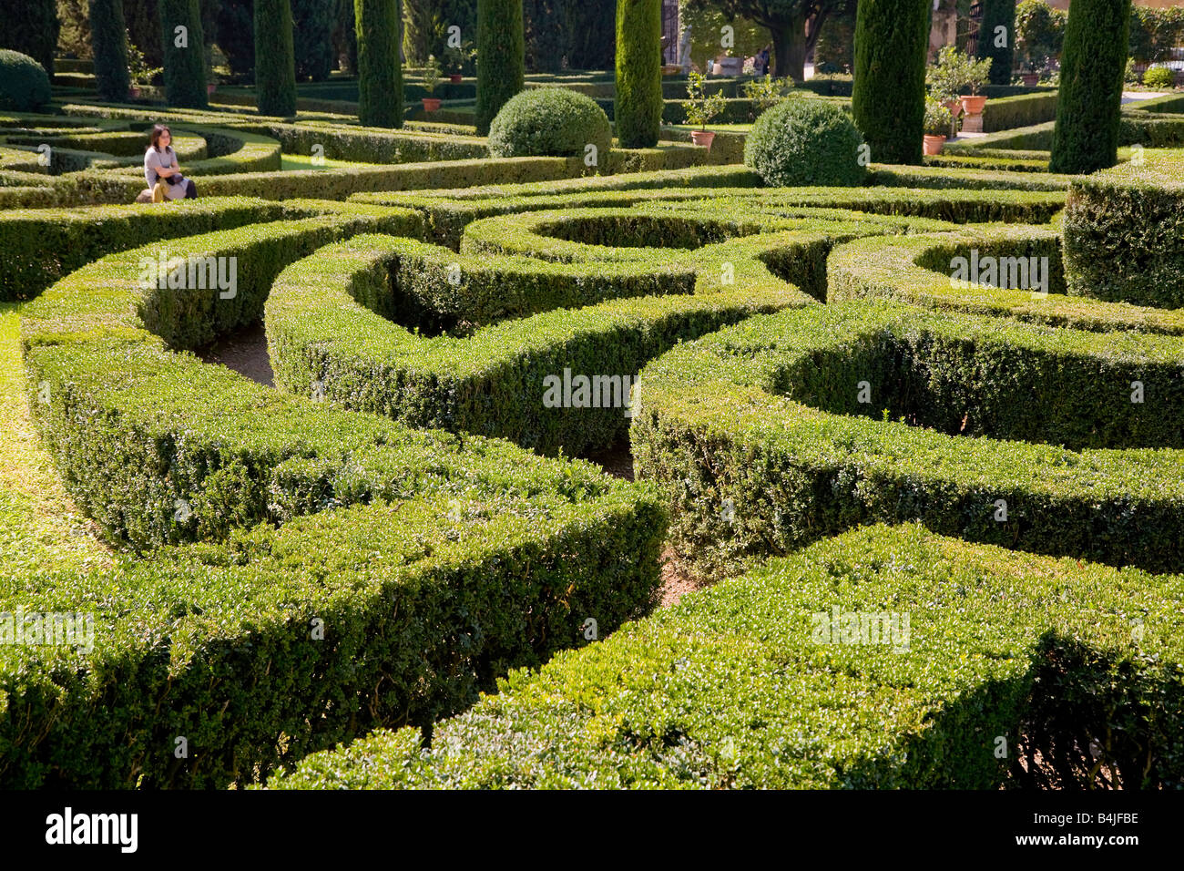 Giardino Giusti gardens Verona Italy Stock Photo