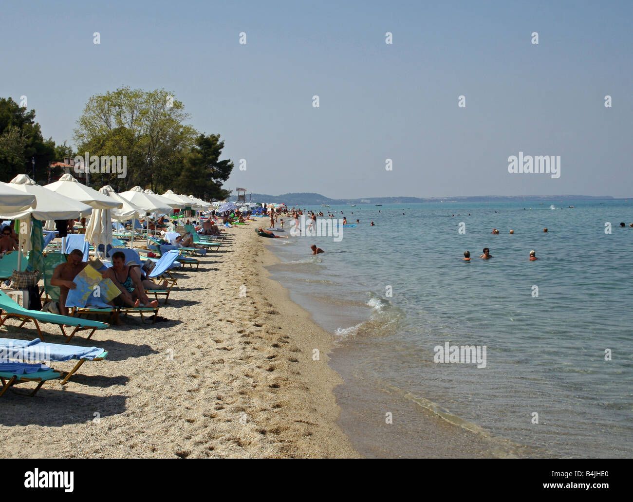 HANIOTI BEACH. KASSANDRA PENINSULA HALKIDIKI. GREECE Stock Photo