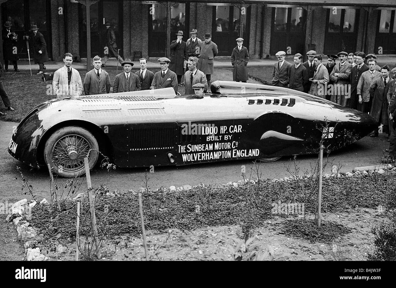 The 1000hp Sunbeam car in which major H O D Segrave attempted to break the worlds land speed record Transport Car TransportX Stock Photo