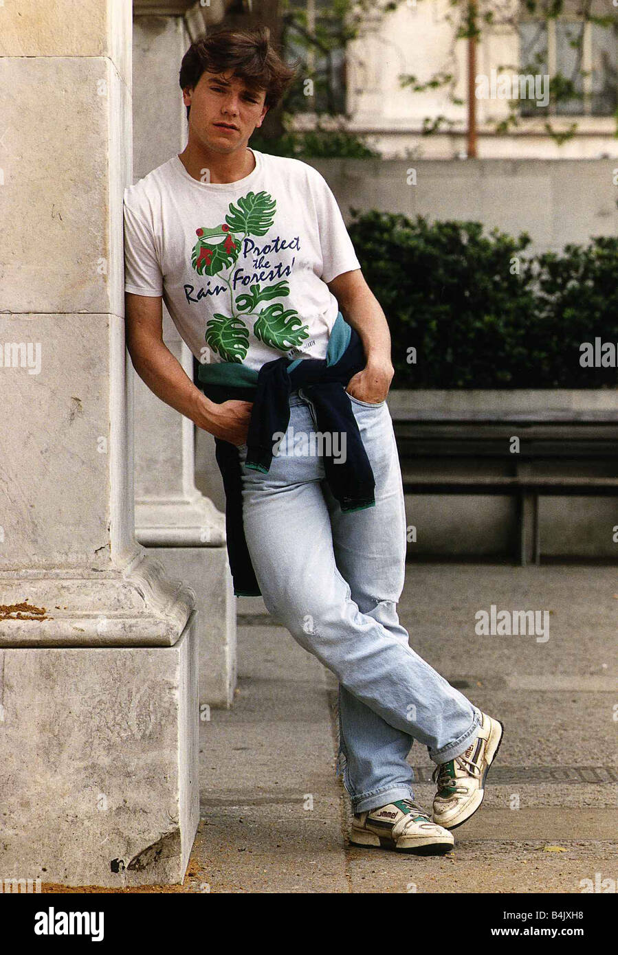 Simon O Brien actor best known as Damon from the soap Brookside May 1989  Dbase Stock Photo - Alamy