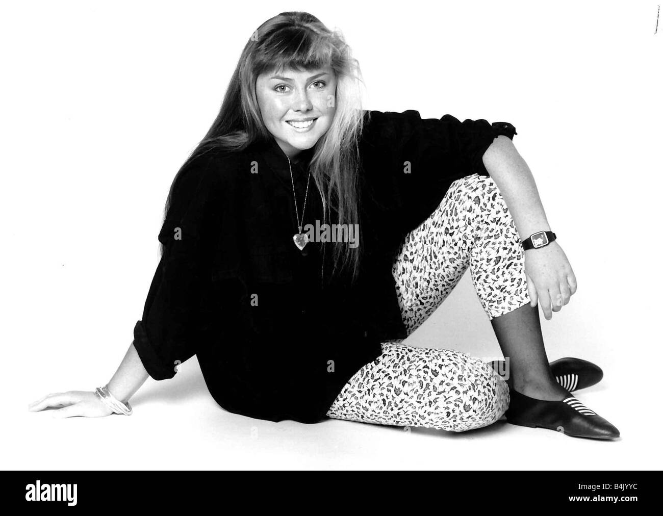 Charlene Fenn Actress from the Australian Sopa Neighbours April 1988 Dbase Stock Photo