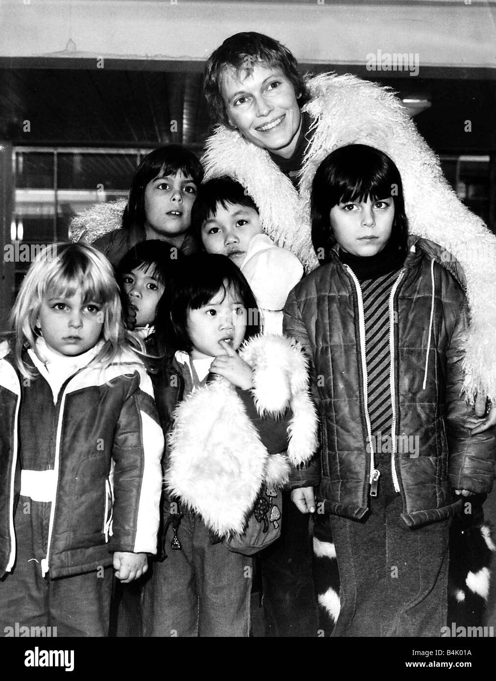 Mia Farrow Children Black And White Stock Photos Images Alamy