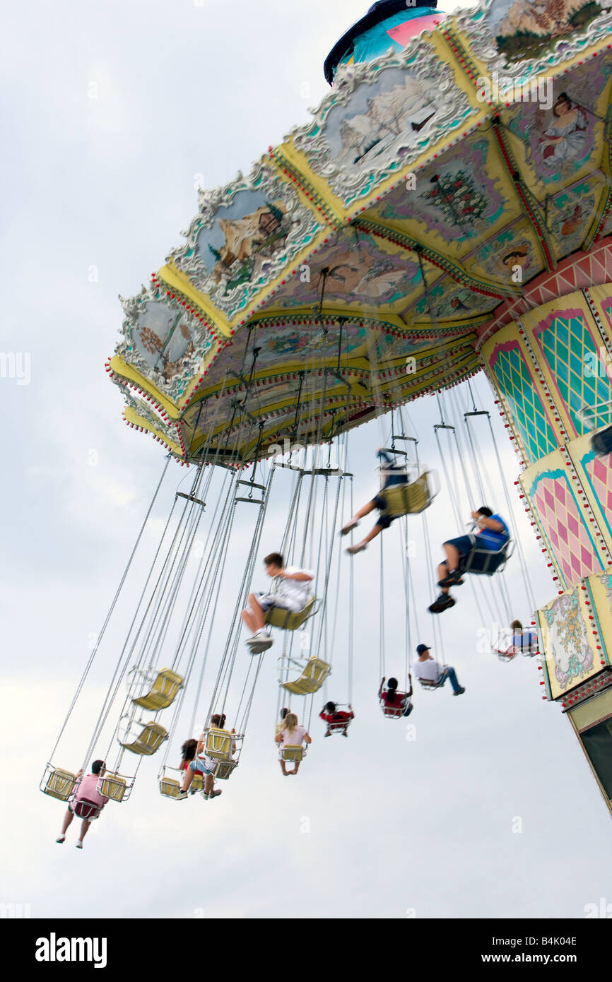 Swing ride at a carnival Stock Photo Alamy