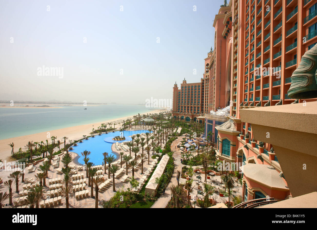 Atlantis Hotel, The Palm, Dubai, United Arab Emirates. Stock Photo