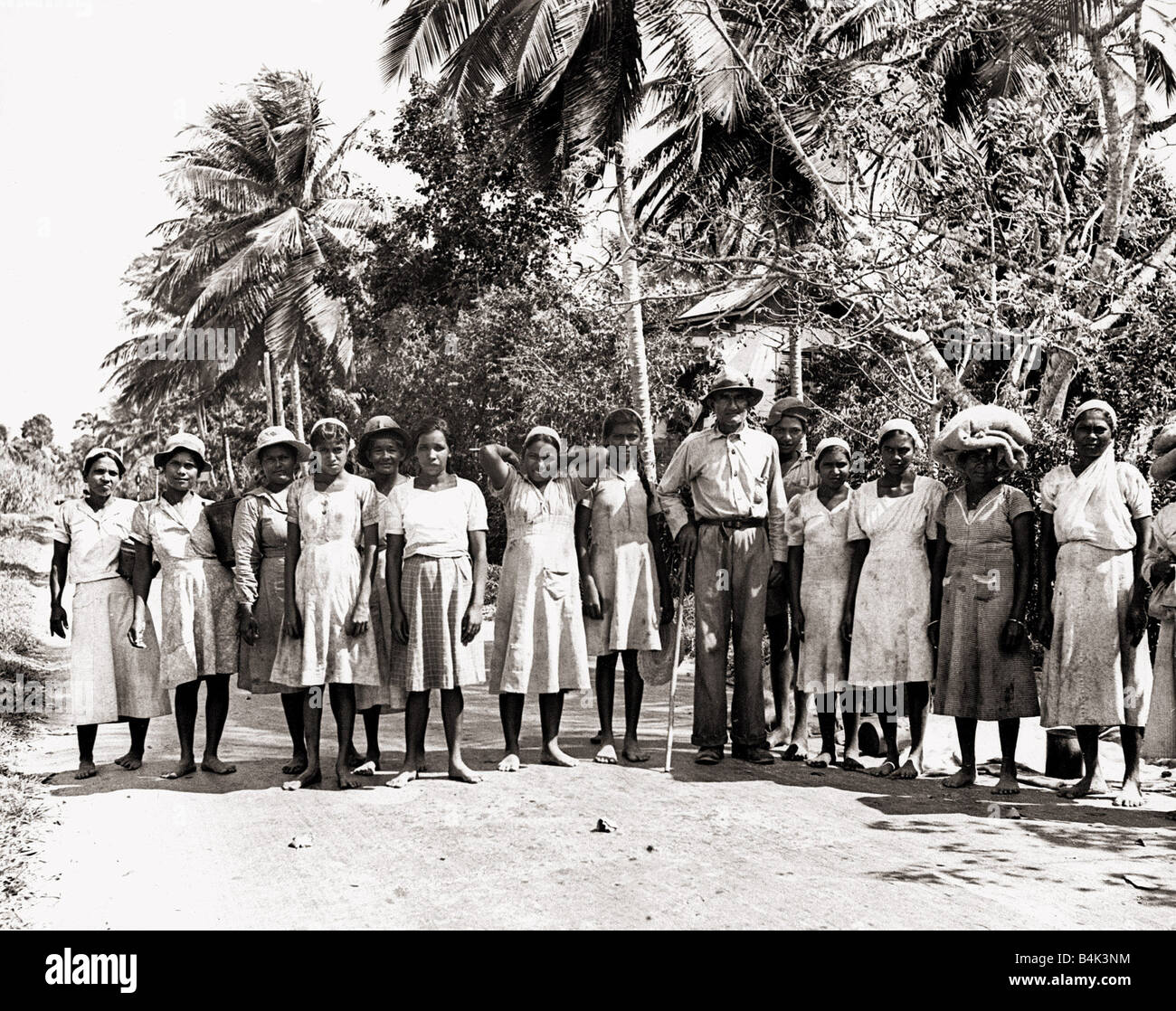 Trinidad West Indies sugar workers including children in the Woodford