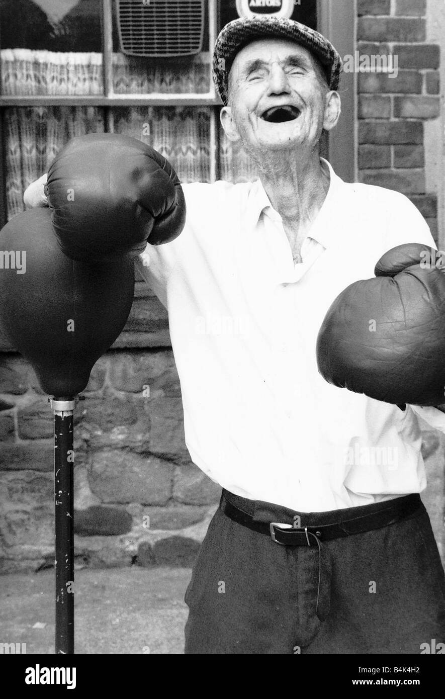 Fiery Jackie Mcguire was ejected at his local pub for having a fight with landlord Stock Photo