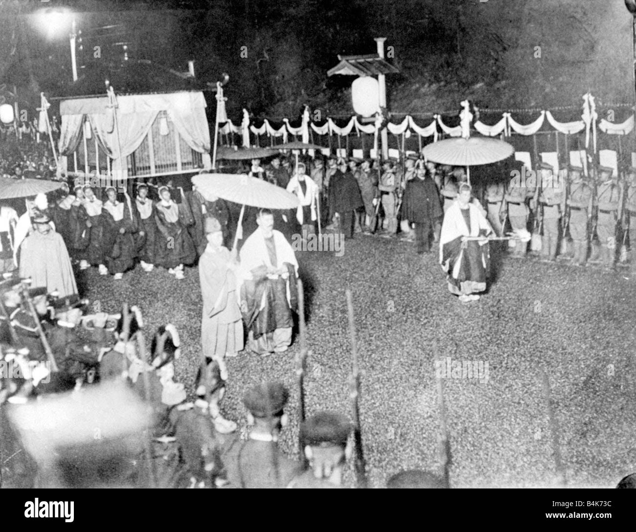 The Funeral of the Emperor of Japan 1912 Mikado The coffin of the Mikad passing through streets