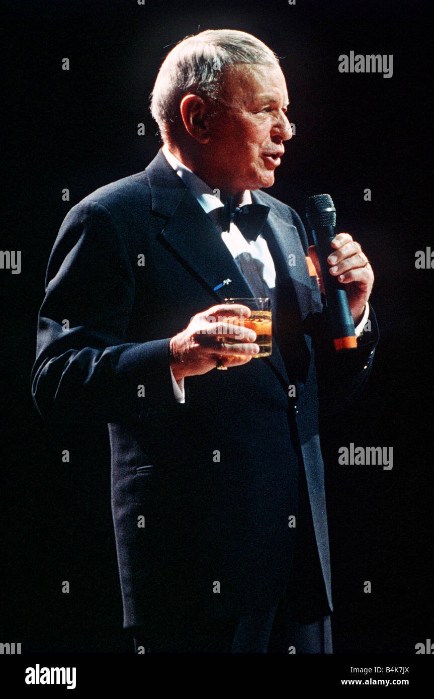 Frank Sinatra sings in concert with drink in hand Dbase MSI Stock Photo ...