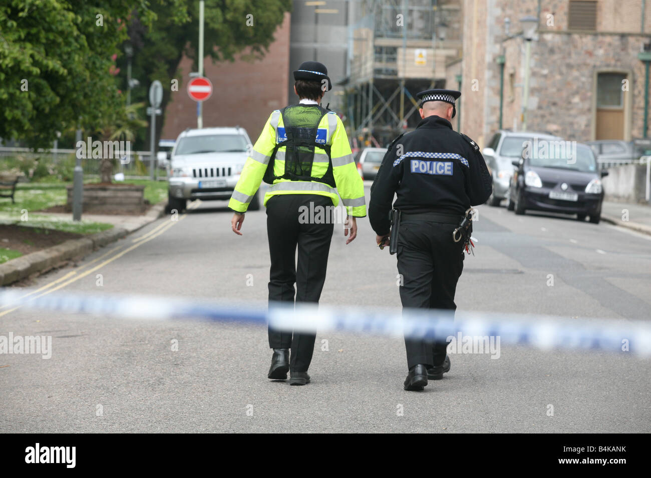 Police in Exeter City Centre Stock Photo Alamy