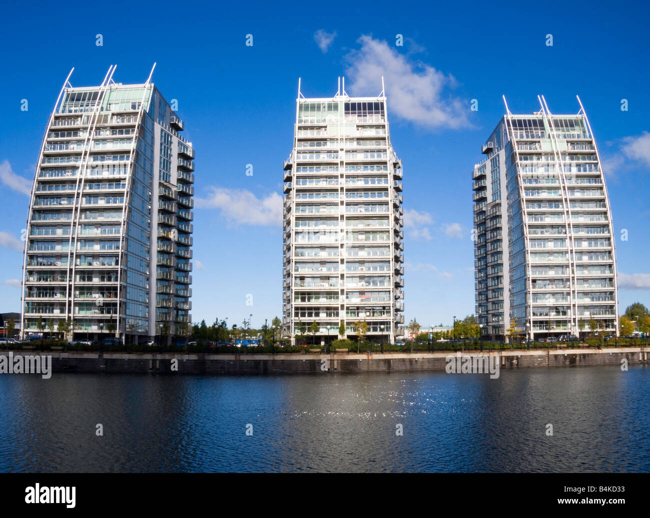 NV Apartments overlooking the Huron Basin, Salford Quays, UK Stock Photo Alamy