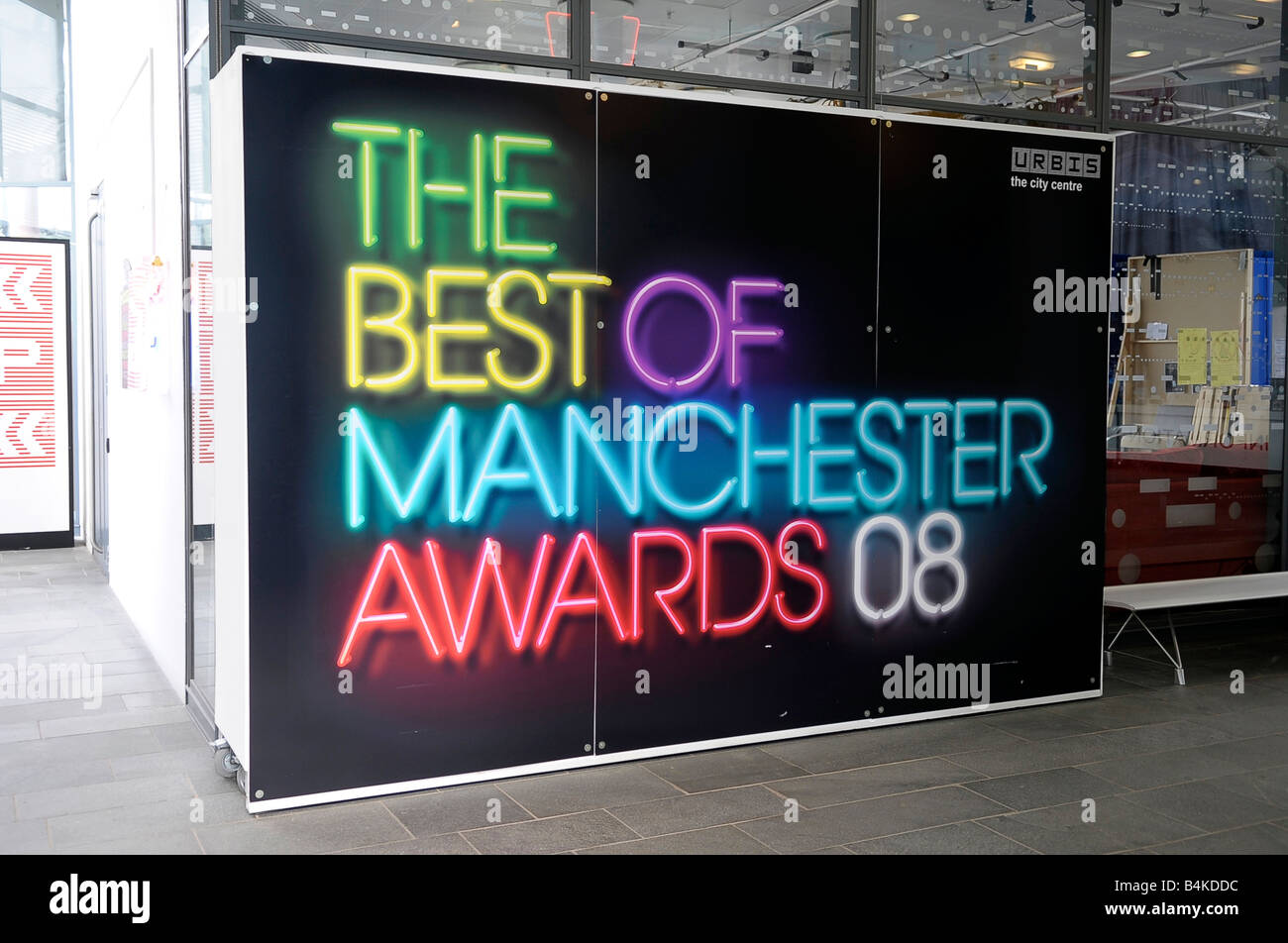 the best of manchester awards 2008 urbis poster graphic uk england city northern Stock Photo