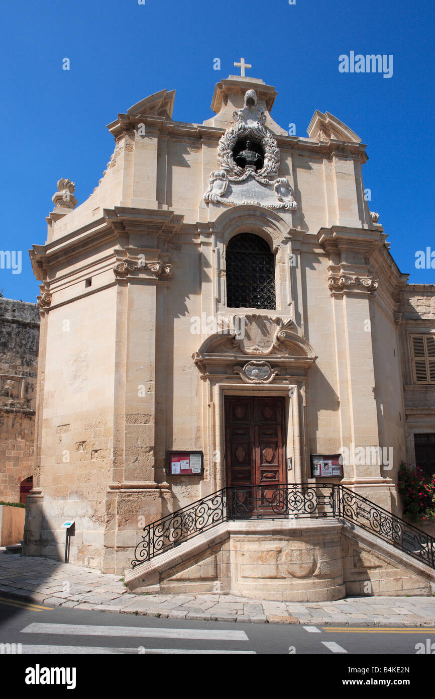 Church of Our Lady of Victories, Valletta, Malta Stock Photo