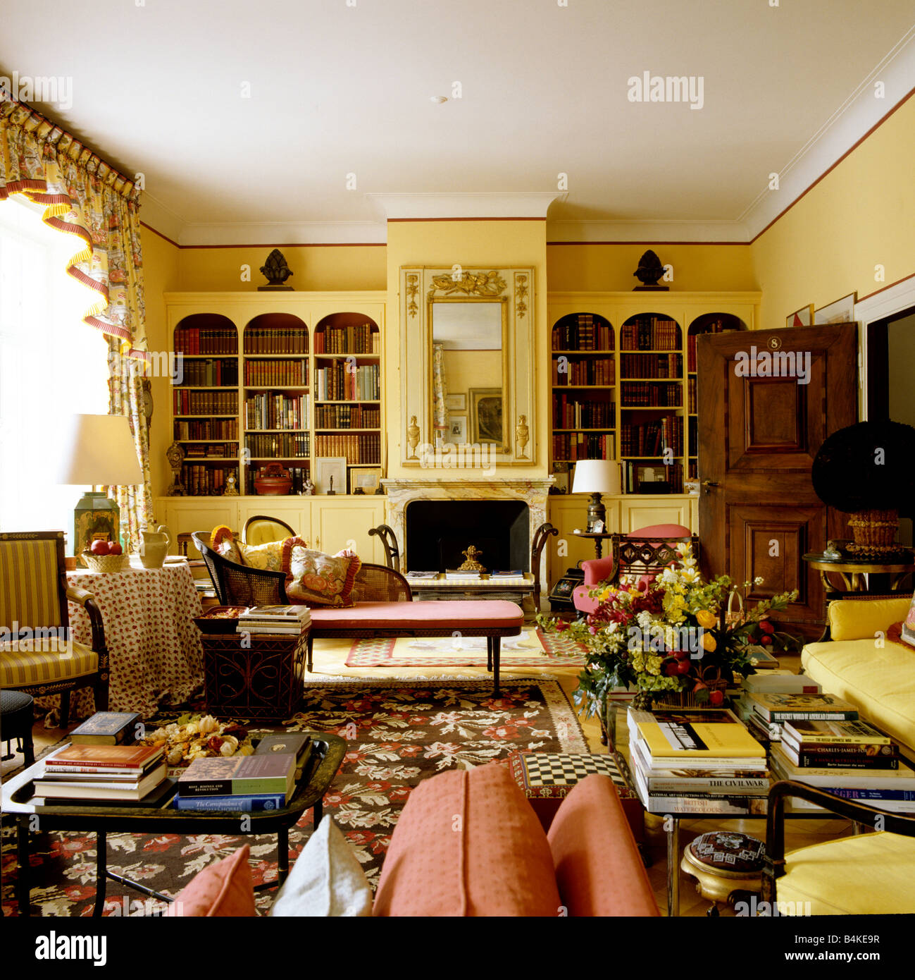 Drawing room in 19th century Basel villa with traditional interior design  Stock Photo - Alamy