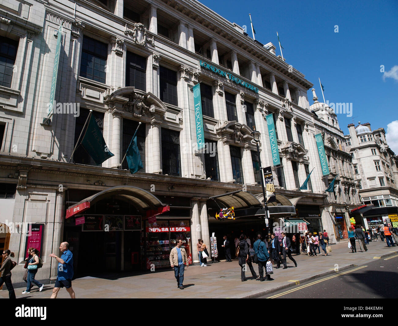 The Trocadero Piccadilly Circus London England UK Stock Photo
