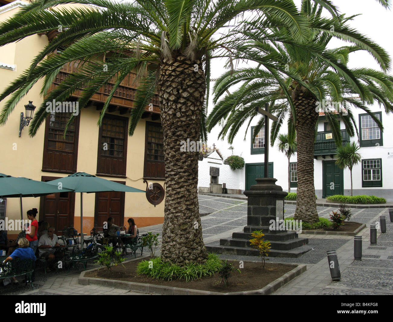 Cruz de Tercero, Plaza de la Alameda, Santa Cruz de La Palma, La Palma, Canary Islands, Islas Canarias, Spain, España, Europe Stock Photo