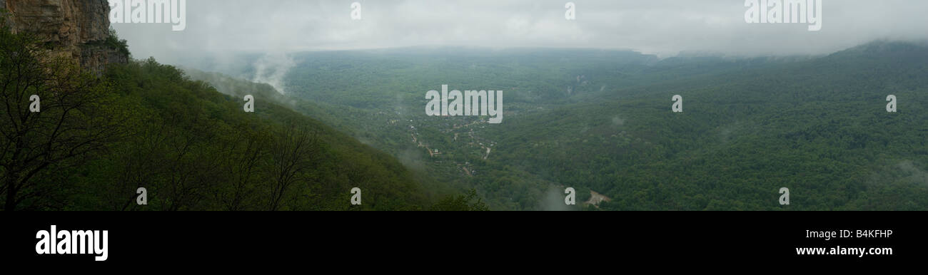 Foggy mountain view Stock Photo - Alamy