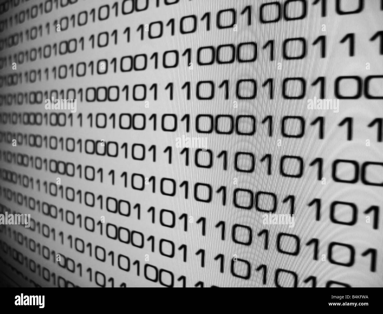 Zeros and Ones binary code background Stock Photo