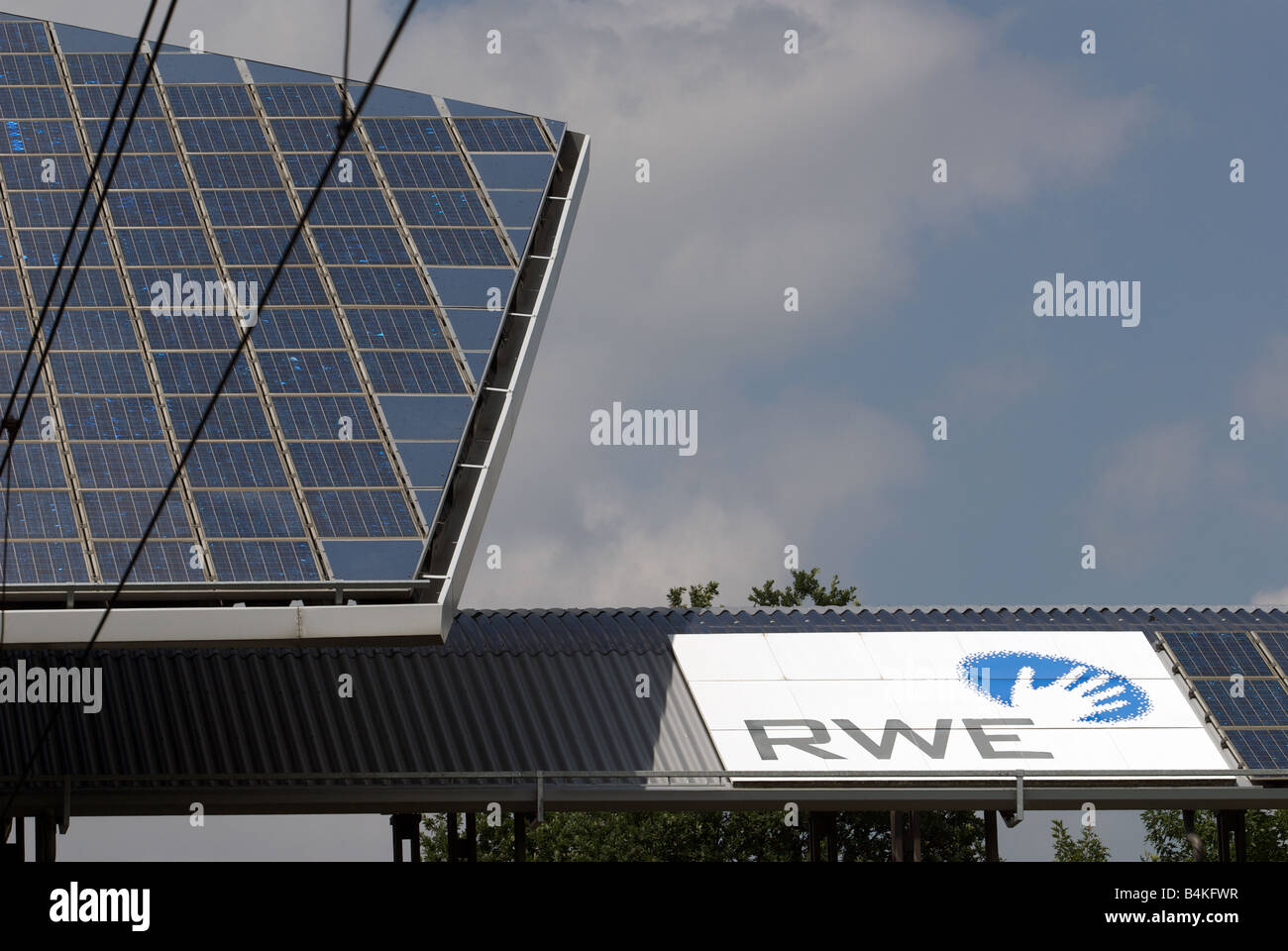 RWE solar power station, Germany. Stock Photo